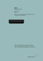 Bang & Olufsen - HDR-1-Service-Manual